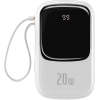 Внешний аккумулятор Baseus Qpow Pro Digital Display Fast Charge PPQD20I 20000mAh 20W белый (PPQD060202)