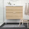 Коврик для ванной Ikea Тофтбу серо-белый меланж (904.222.51)