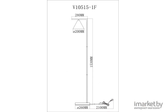 Торшер Moderli Omaha V10515-1F