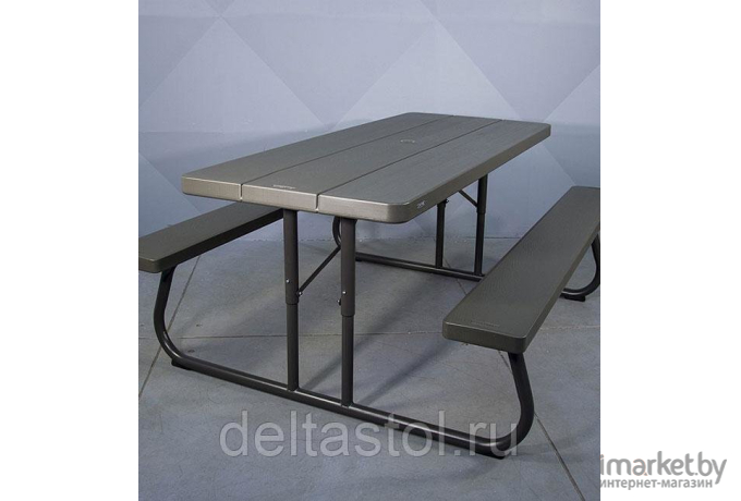 Набор кемпинговой мебели Stool Group Кейт стол+2 скамейки белый (YX-B113 White)