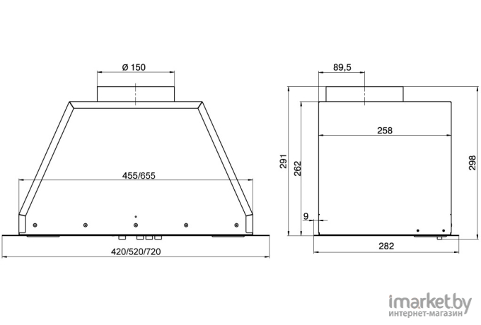 Вытяжка Elikor Flat 42П-430-К3Д хром/белый (КВ II М-430-42-559)