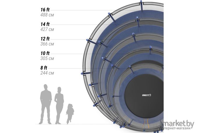 Батут UNIX Line Supreme Basic 10 ft Вlue (TRUSUB10BL)