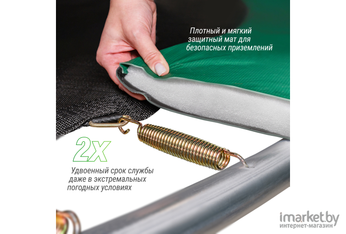 Батут UNIX Line Supreme Basic 14 ft Green (TRUSUB14G)