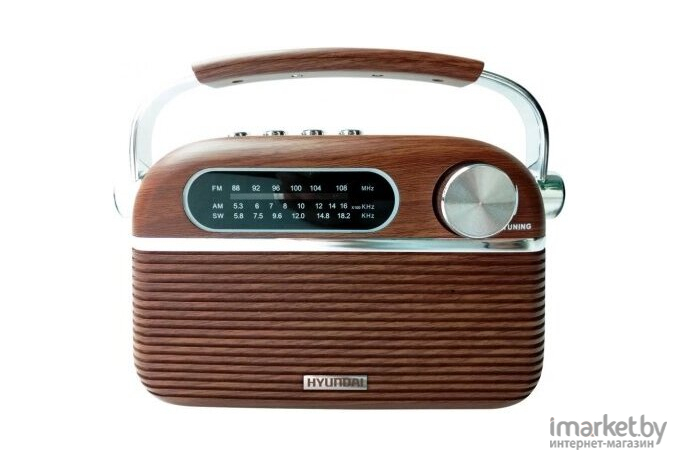 Радиоприемник Hyundai H-SRS105 коричневый