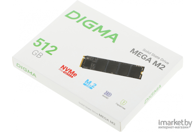 SSD-накопитель Digma Mega M2 512Gb (DGSM3512GM23T)