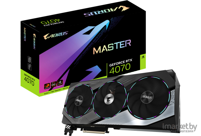 Видеокарта GigaByte GeForce RTX 4070 12Gb GDDR6X RTL (GV-N4070AORUS M-12GD)