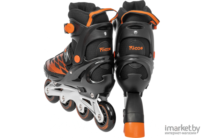 Роликовые коньки Ricos Stream S р.33-36 черный/оранжевый (PW-153B)