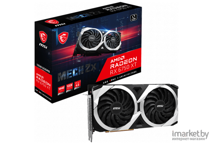 Видеокарта MSI Radeon RX 6750 XT MECH 2X 12G V1