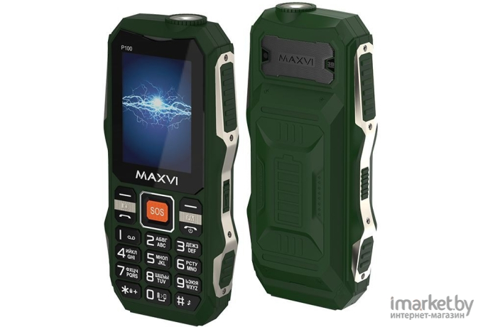 Мобильный телефон Maxvi P100 Green