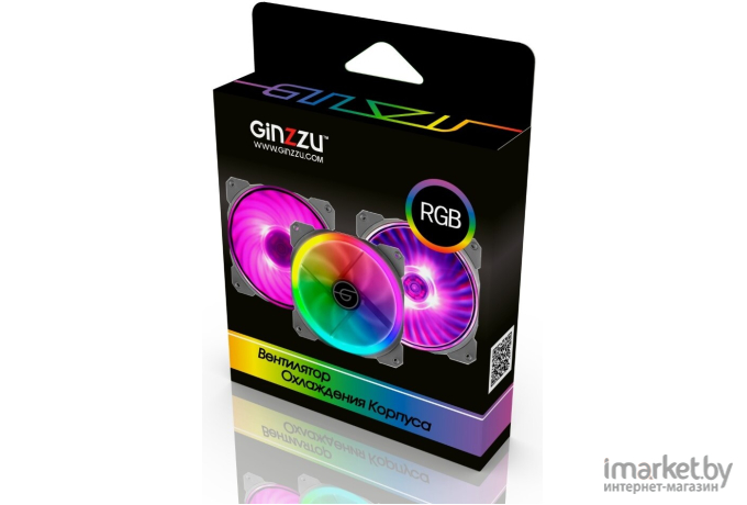 Вентилятор для корпуса Ginzzu 12F6 RGB 120мм