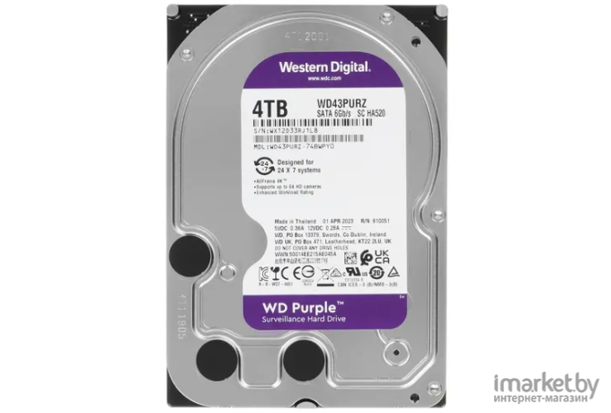 Жесткий диск WD Purple 4TB (WD43PURZ)