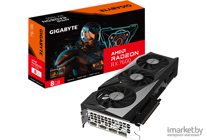 Видеокарта GigaByte Radeon RX 7600 GAMING OC 8G (GV-R76GAMING OC-8GD)