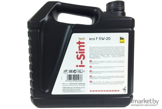 Моторное масло Eni I-Sint Tech Eco F 5W20 4л