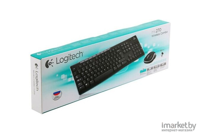 Клавиатура + мышь Logitech Wireless Combo MK270 Black (920-003381)