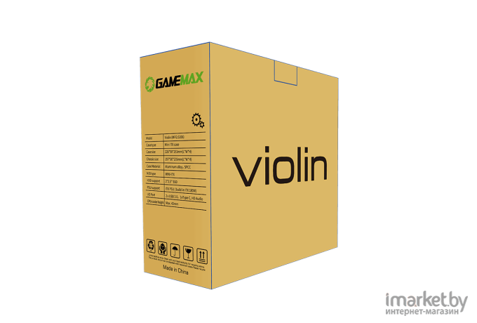 Корпус для компьютера GameMax Violin S106 БП 180W Silver
