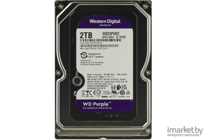 Жесткий диск HDD WD Purple 2TB (WD23PURZ)