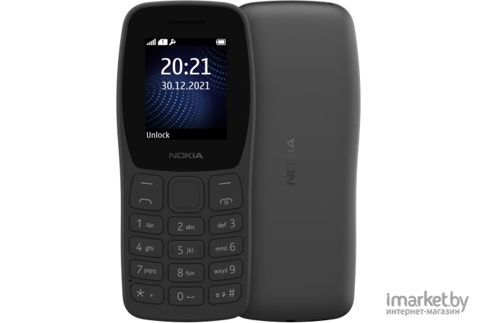 Телефон Nokia 105 ТА-1428 DS ЕАС UA Charcoal (11SIAB01A01)
