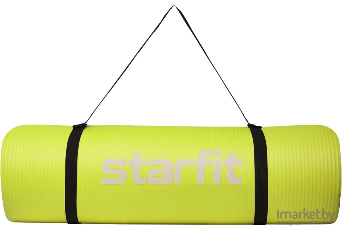 Коврик для йоги и фитнеса Starfit FM-301 NBR 183x61x1см лаймовый