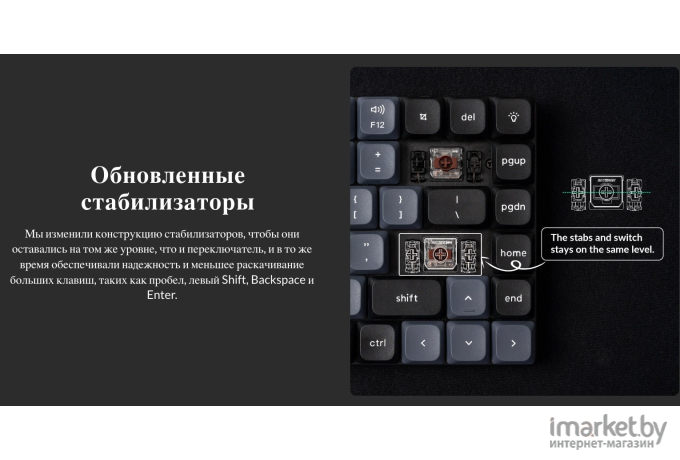 Беспроводная клавиатура Keychron K3 Pro Grey (RGB, Hot-Swap, ABS+Alum, Gateron low profile Mechanical Red Switch, RU)