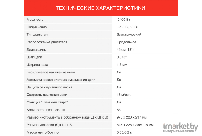 Электрическая цепная пила Starwind SE-2418-SM