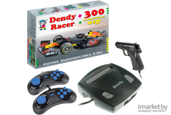 Игровая приставка Dendy Racer 300 игр + световой пистолет