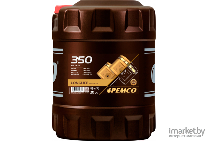 Моторное масло Pemco 350 5W-30 SN 20л