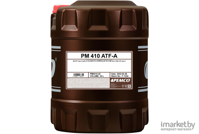 Трансмиссионное масло Pemco 410 ATF-A 20л