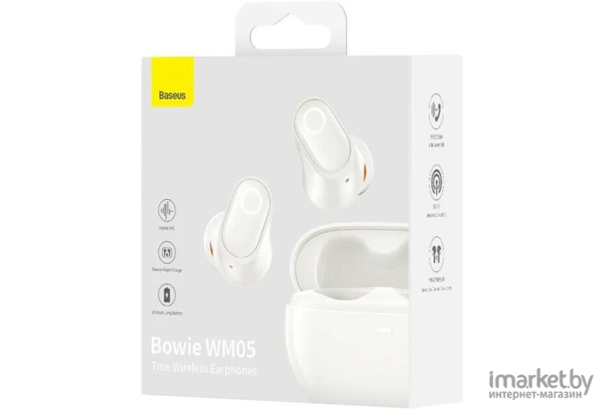 Наушники Baseus Bowie WM05 True Wireless Earphones Creamy-White (NGTW200002)