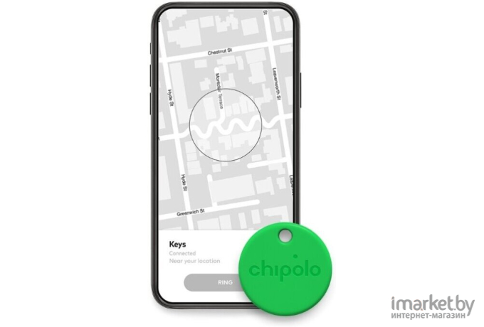 Умный брелок Chipolo One со сменной батарейкой зеленый (CH-C19M-GN-R)
