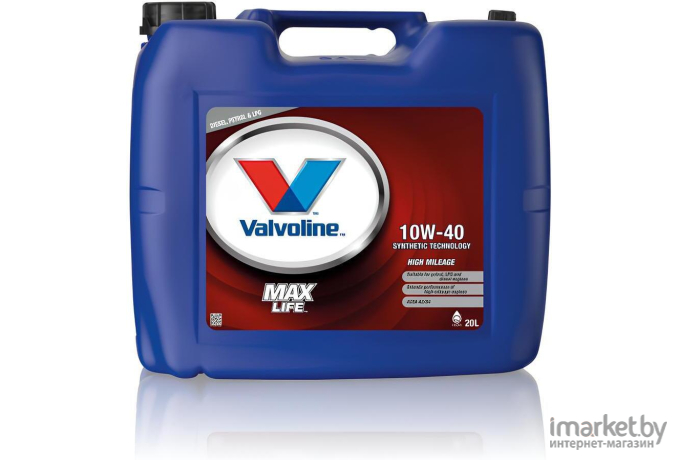 Моторное масло Valvoline MaxLife 10W-40 20л