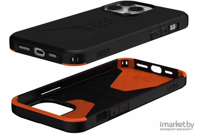 Чехол UAG Civilian для iPhone 14 Pro Max Black (114043114040)