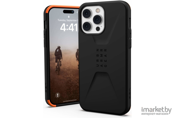 Чехол UAG Civilian для iPhone 14 Pro Max Black (114043114040)