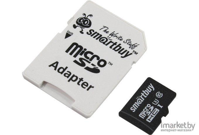 Карта памяти SmartBuy MicroSDXC 64GB Class10 + адаптер (SB64GBSDCL10U3-01)