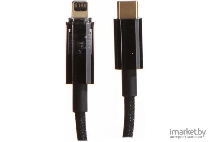 Кабель Baseus Explorer Series Auto Power-Off Fast Charging Data Cable Type-C to IP 20W 2m Black (CATS000101)