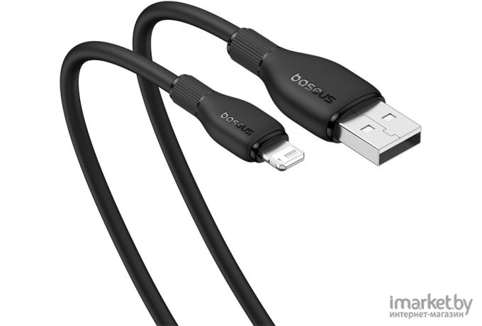 Кабель Baseus Pudding Series Fast Charging Cable USB to iP 2.4A 2m Cluster Black (P10355700111-01)