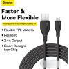 Кабель Baseus Pudding Series Fast Charging Cable USB to iP 2.4A 2m Cluster Black (P10355700111-01)