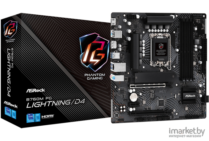 Материнская плата ASRock B760M PG Lightning/D4