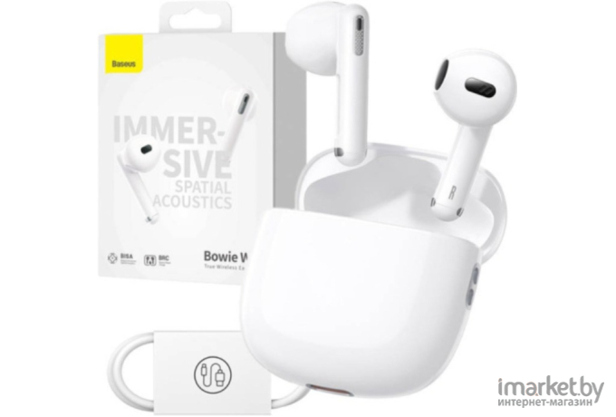 Bluetooth наушники Baseus A00051000213-00 Bowie WX5 True Wireless Earphones White