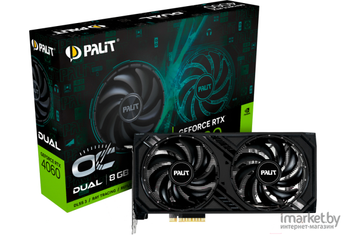 Видеокарта Palit GeForce RTX 4060 Dual OC (NE64060T19P1-1070D)