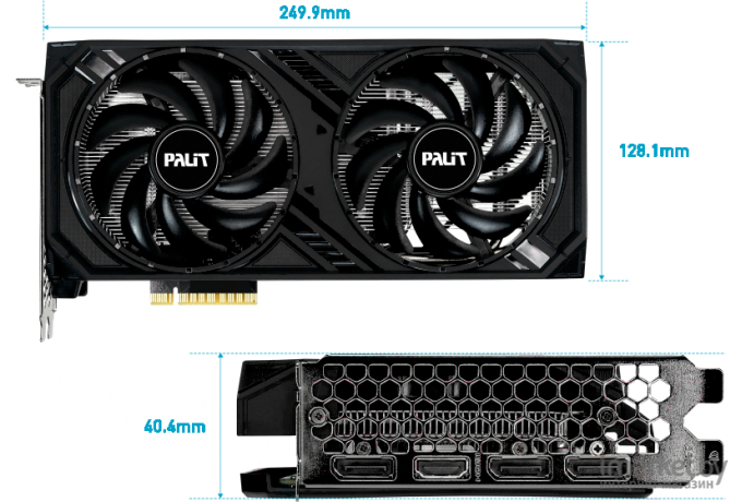 Видеокарта Palit GeForce RTX 4060 Dual OC (NE64060T19P1-1070D)