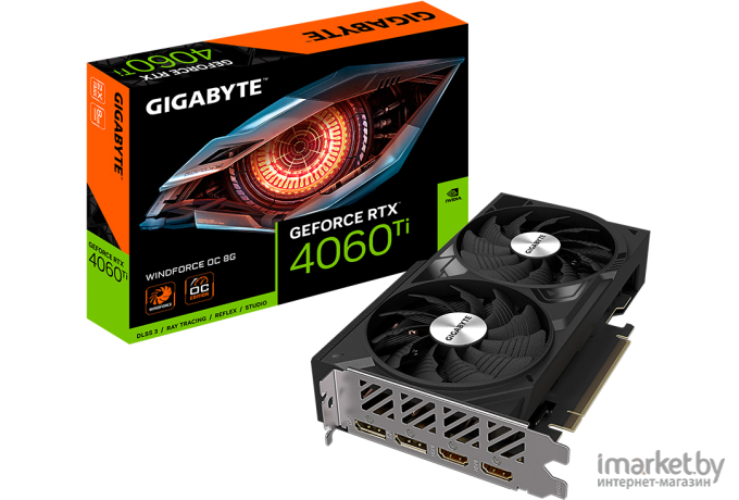 Видеокарта Gigabyte RTX4060Ti Windforce OC 8GB (GV-N406TWF2OC-8GD)