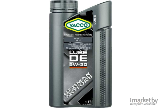 Моторное масло Yacco Lube De 5W30 1л