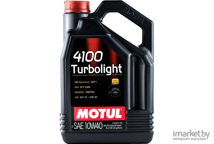 Моторное масло Motul 4100 Turbolight 10W40 4л