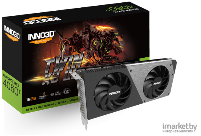 Видеокарта Inno3D RTX4060Ti 8GB Twin X2 OC GDDR6 (N406T2-08D6X-171153N)