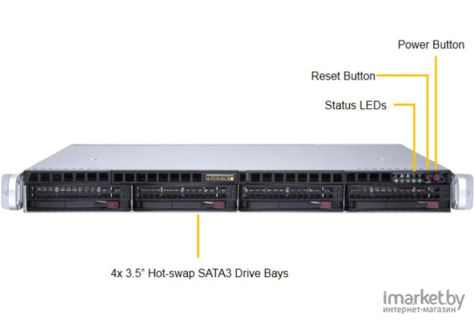 Серверная платформа Supermicro SYS-6019P-MT