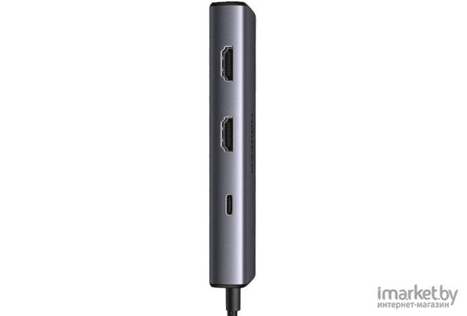 Док-станция UGREEN CM498-15852 USB-C to2*USB-A 3.0+USB-C 3.0+2*HDMI 8K@30Hz+PD port, Space Gray