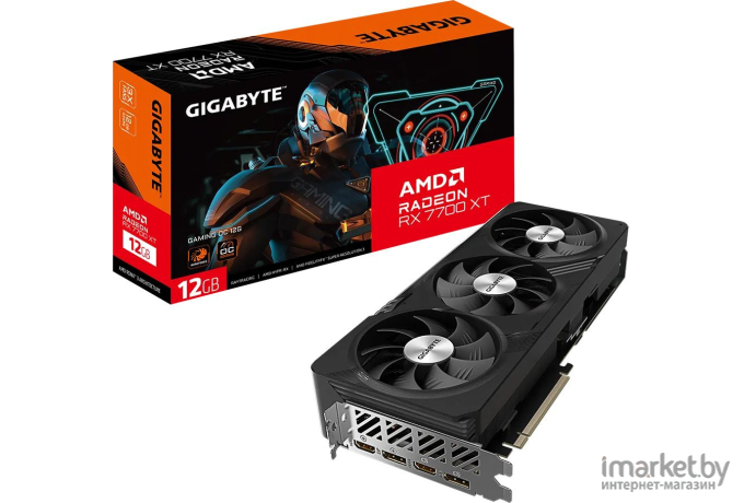 Видеокарта Gigabyte Radeon RX7700XT Gaming OC 12GB (GV-R77XTGAMING OC-12GD)