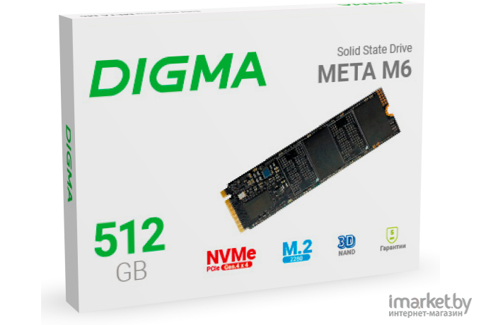 Жесткий диск (накопитель) SSD Digma DGSM4512GM63T 512Gb
