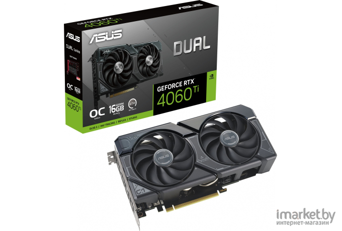 Видеокарта Asus PCI-E 4.0 DUAL-RTX4060TI-O16G