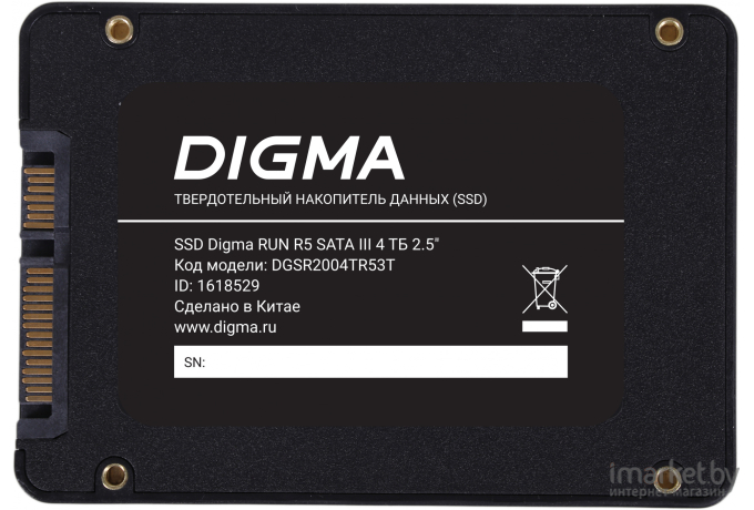 Накопитель SSD Digma Run R5 4TB (DGSR2004TR53T)